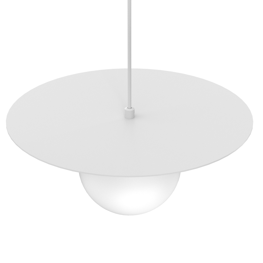 Lampa wisząca na linku FLAT 1xE27/15W/230V biała