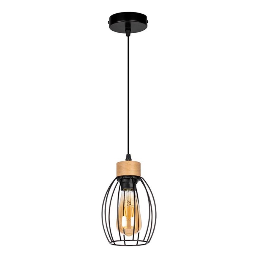 Lampa wisząca na linku GUNNAR 1xE27/60W/230V dąb