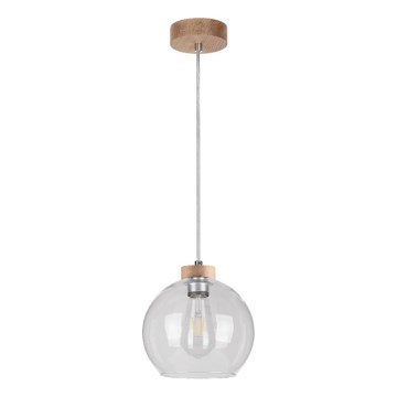 Lampa wisząca na linku LAGUNA 1xE27/60W/230V dąb