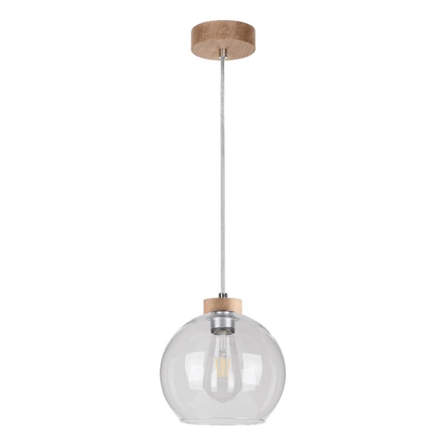 Lampa wisząca na linku LAGUNA 1xE27/60W/230V dąb