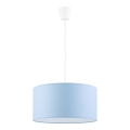Lampa wisząca na linku RONDO KIDS 1xE27/15W/230V niebieska