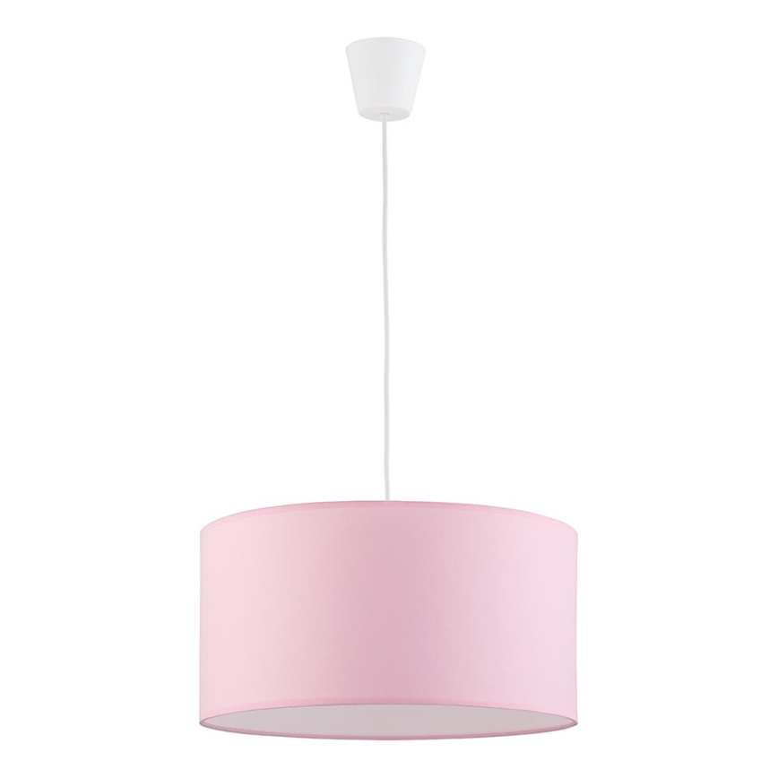 Lampa wisząca na linku RONDO KIDS 1xE27/15W/230V różowa