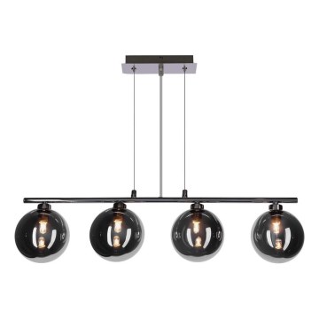 Lampa wisząca na linku SOMUL 4xG9/20W/230V przydymiona czerń