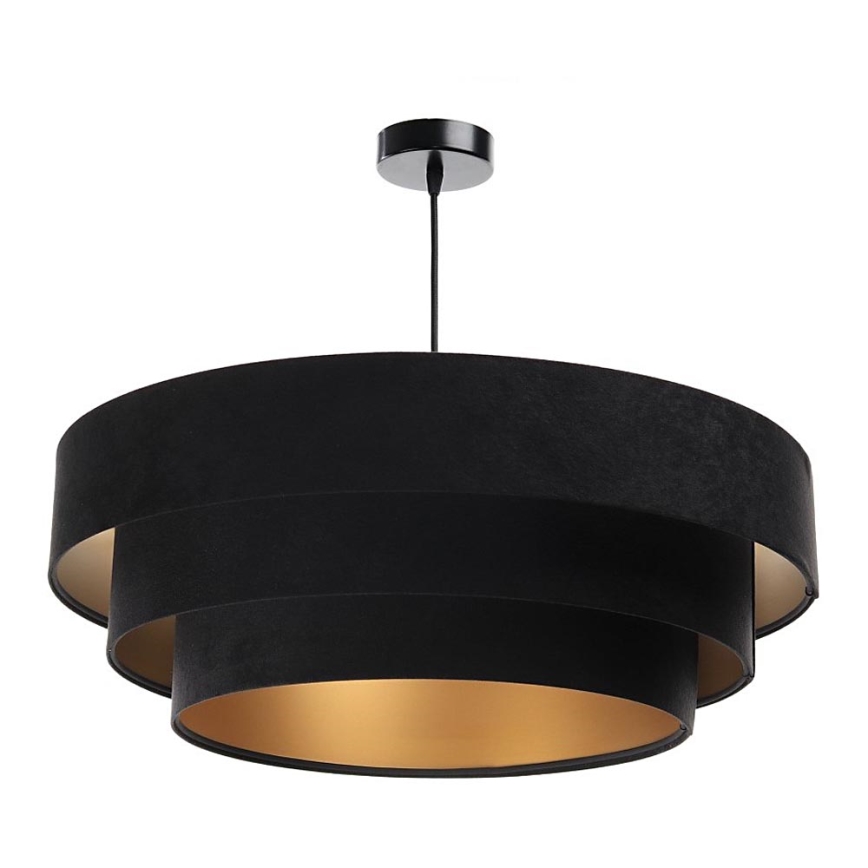 Lampa wisząca na linku TRINITI 1xE27/60W/230V czarna/złota