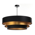 Lampa wisząca na linku TRINITI 1xE27/60W/230V czarna/złota