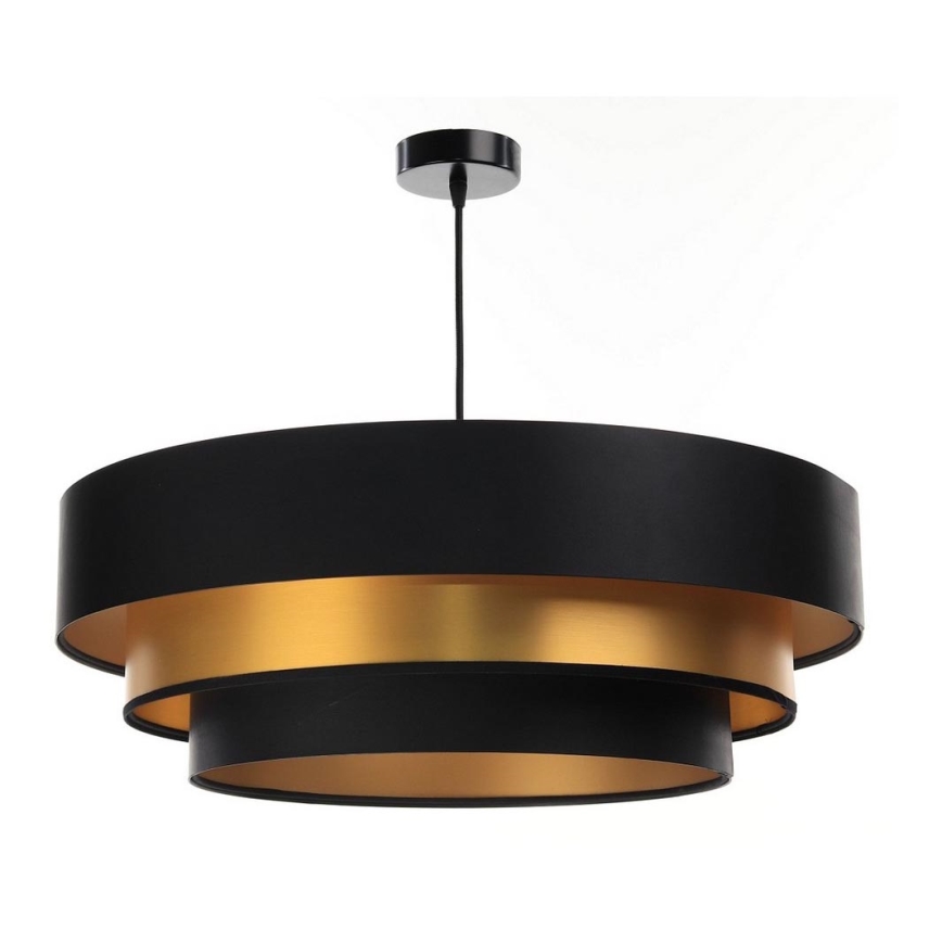 Lampa wisząca na linku TRINITI 1xE27/60W/230V czarna/złota