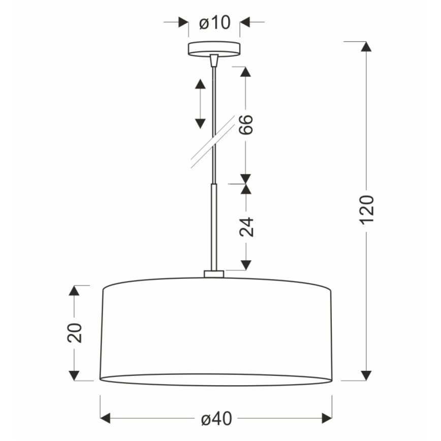 Lampa wisząca na linku VANTI 1xE27/40W/230V ceglana