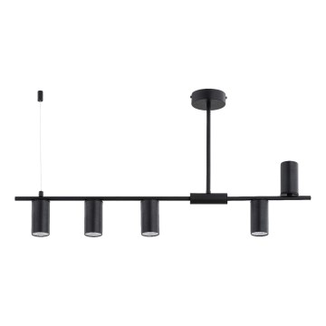 Lampa wisząca na pręcie URANOS 5xGU10/10W/230V czarna