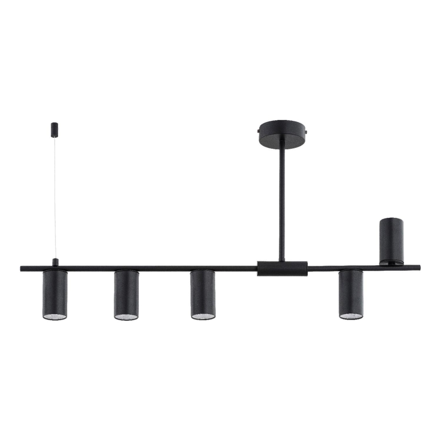 Lampa wisząca na pręcie URANOS 5xGU10/10W/230V czarna