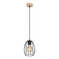 Lampa wisząca na przewodzie 1xE27/60W/230V czarna