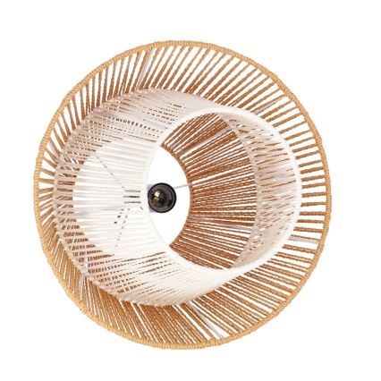 Lampa wisząca na przewodzie AFRICA 1xE27/40W/230V śr. 40 cm brązowa/kremowa