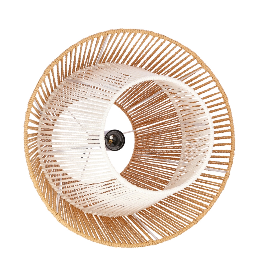 Lampa wisząca na przewodzie AFRICA 1xE27/40W/230V śr. 40 cm brązowa/kremowa