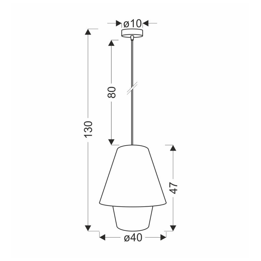 Lampa wisząca na przewodzie AFRICA 1xE27/40W/230V śr. 40 cm brązowa/kremowa