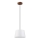 Lampa wisząca na przewodzie AIDA 1xE27/60W/230V śr. 25 cm dąb/orzech/biały