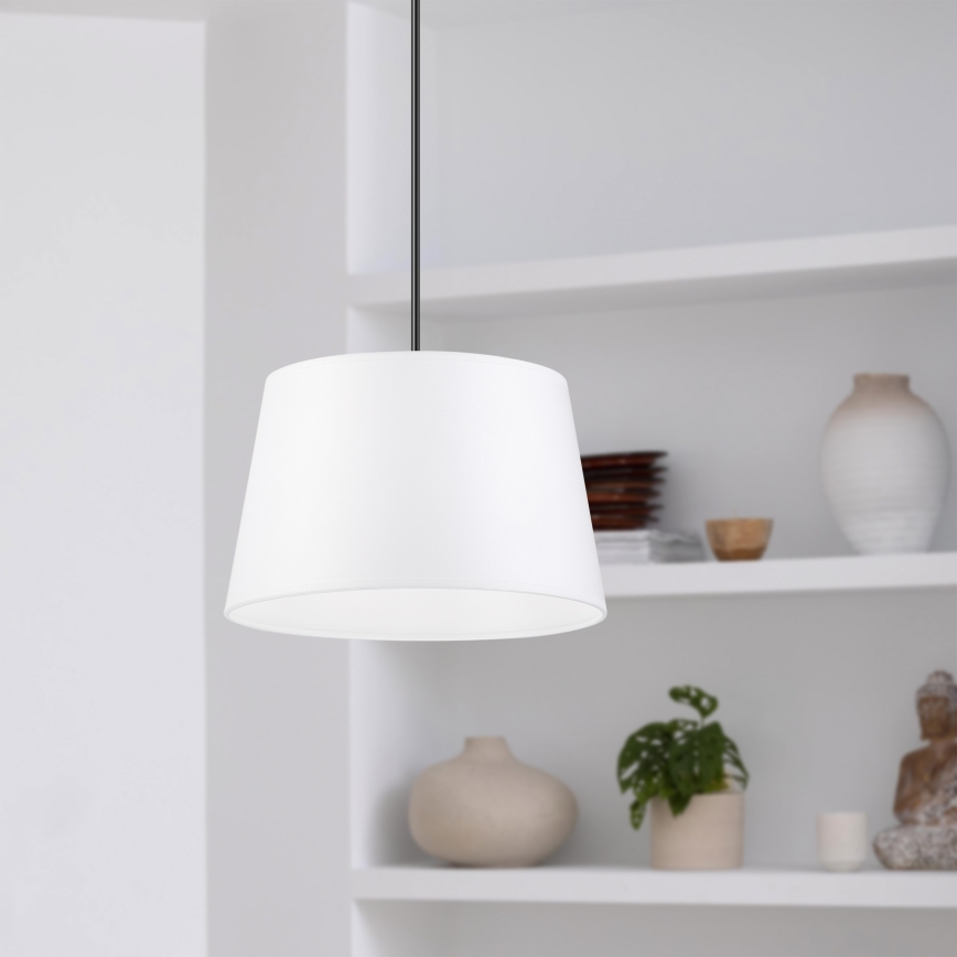 Lampa wisząca na przewodzie AIDA 1xE27/60W/230V śr. 25 cm dąb/orzech/biały