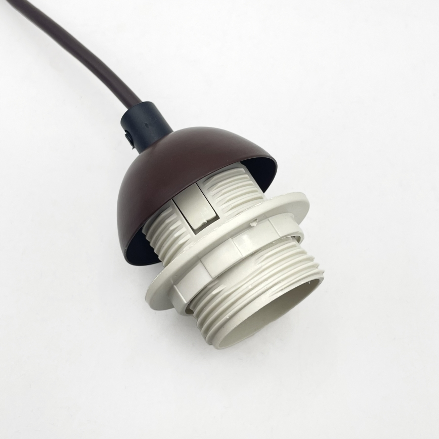 Lampa wisząca na przewodzie AIDA 1xE27/60W/230V śr. 25 cm dąb/orzech/biały