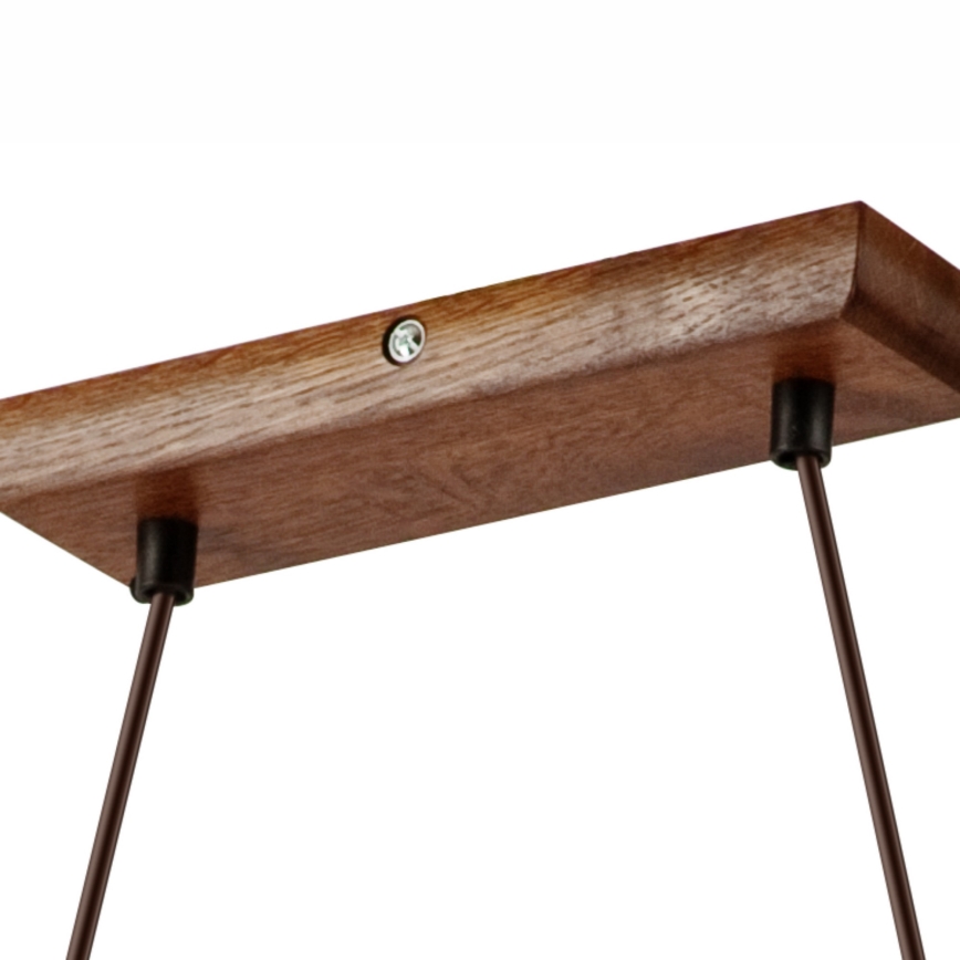 Lampa wisząca na przewodzie AIDA 2xE27/60W/230V śr. 35 cm dąb/orzech