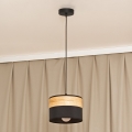 Lampa wisząca na przewodzie ALBA 1xE27/15W/230V śr. 20 cm czarna/brązowa