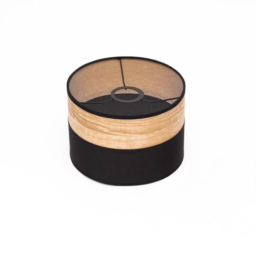 Lampa wisząca na przewodzie ALBA 1xE27/15W/230V śr. 20 cm czarna/brązowa