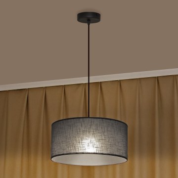 Lampa wisząca na przewodzie ALBA 1xE27/15W/230V śr. 40 cm szara