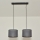 Lampa wisząca na przewodzie ALBA 2xE27/15W/230V szara