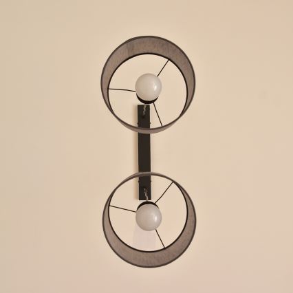 Lampa wisząca na przewodzie ALBA 2xE27/15W/230V szara