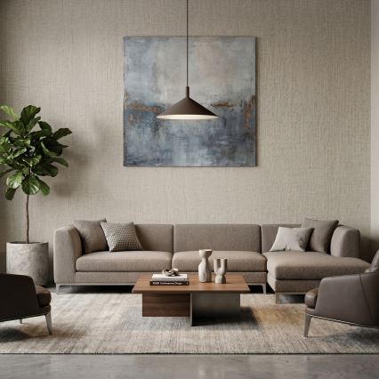 Lampa wisząca na przewodzie ANEGA 1xGX53/15W/230V Ø 40 cm brązowa