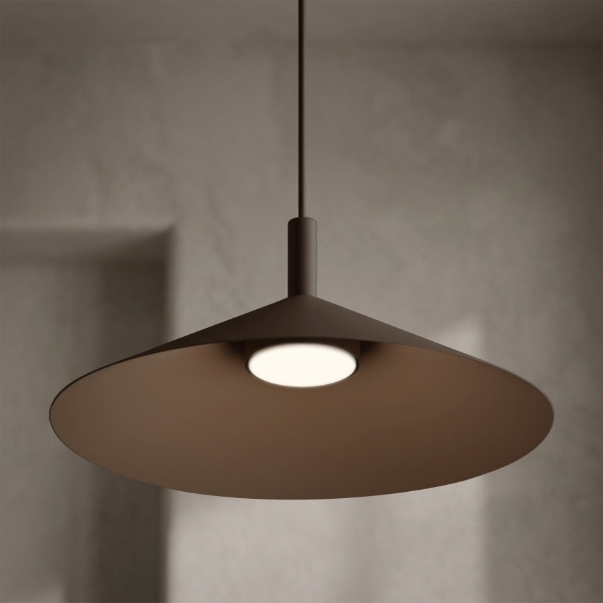 Lampa wisząca na przewodzie ANEGA 1xGX53/15W/230V Ø 40 cm brązowa
