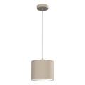 Lampa wisząca na przewodzie ARDEN 1xE27/15W/230V śr. 18 cm beżowa
