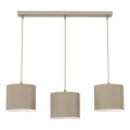 Lampa wisząca na przewodzie ARDEN 3xE27/15W/230V beżowa