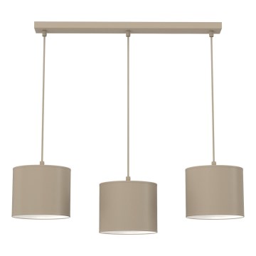 Lampa wisząca na przewodzie ARDEN 3xE27/15W/230V beżowa