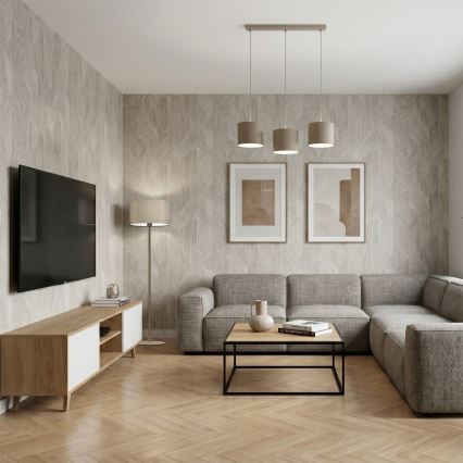 Lampa wisząca na przewodzie ARDEN 3xE27/15W/230V beżowa