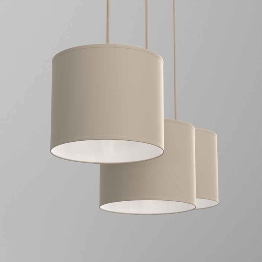 Lampa wisząca na przewodzie ARDEN 3xE27/15W/230V beżowa