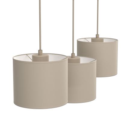 Lampa wisząca na przewodzie ARDEN 3xE27/15W/230V beżowa