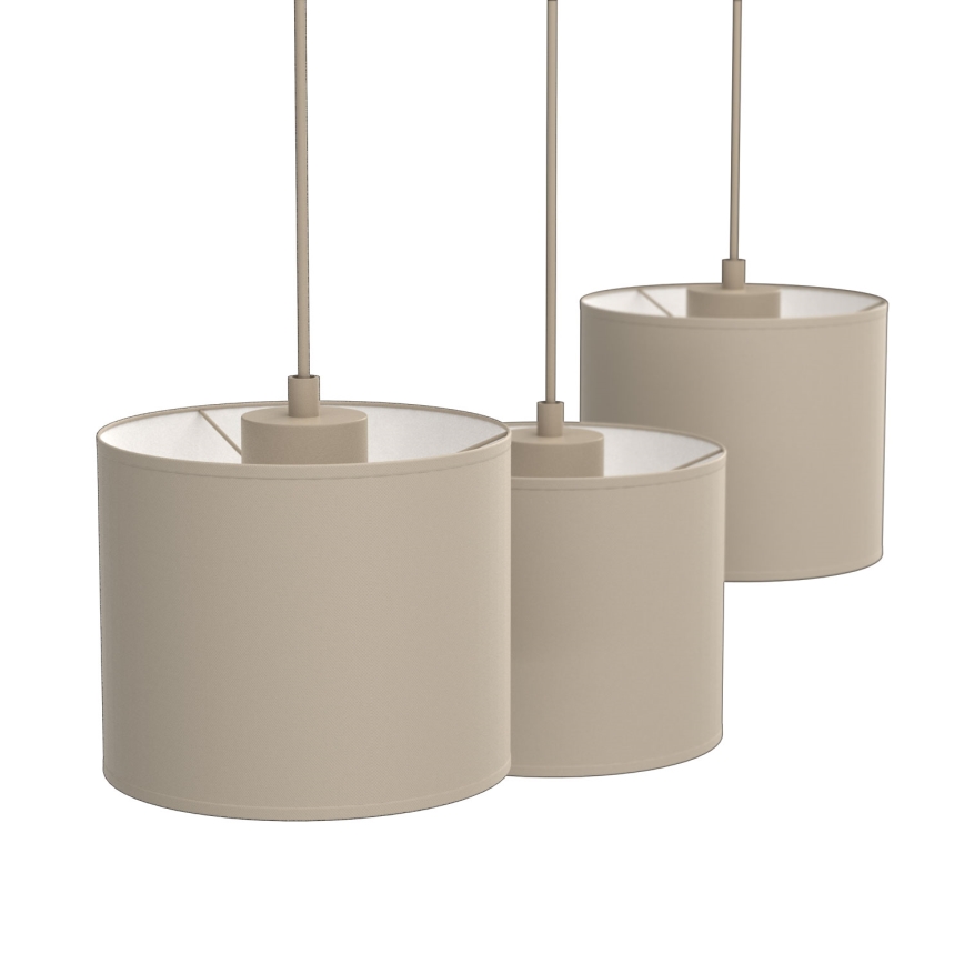 Lampa wisząca na przewodzie ARDEN 3xE27/15W/230V beżowa