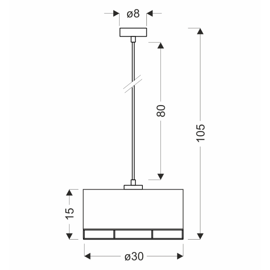 Lampa wisząca na przewodzie ARDI 1xE27/40W/230V czarna/brązowa