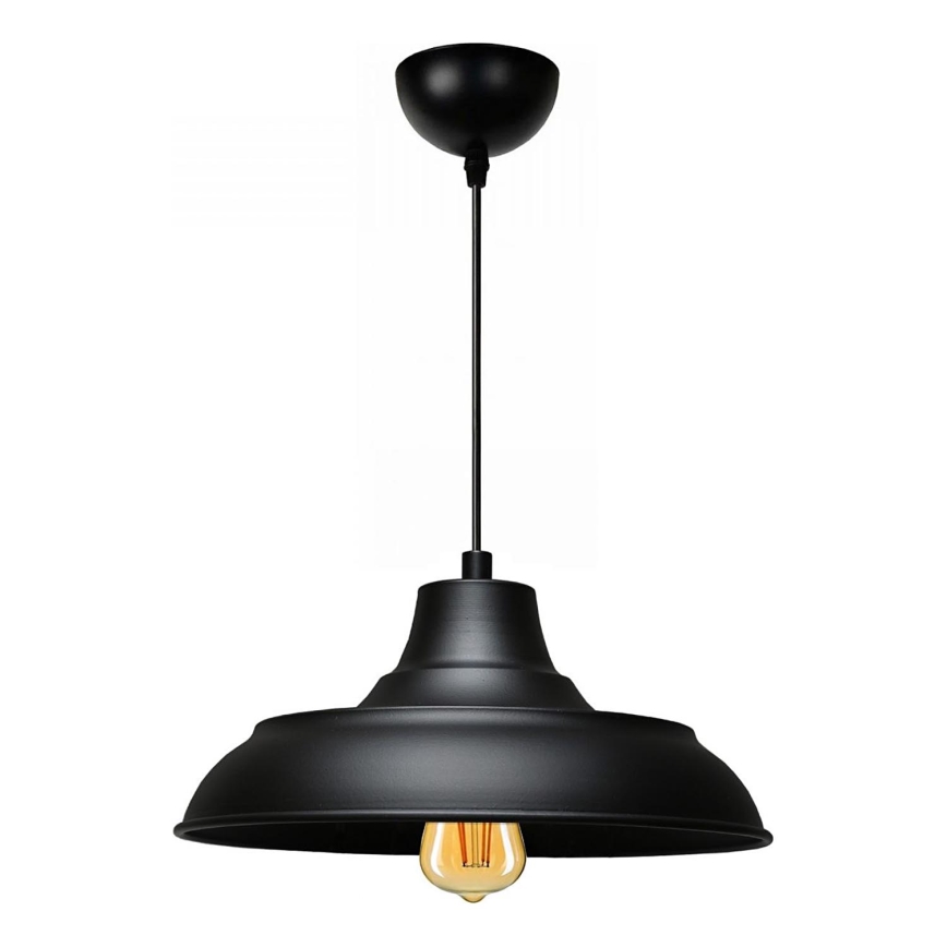 Lampa wisząca na przewodzie AYD 1xE27/40W/230V czarna