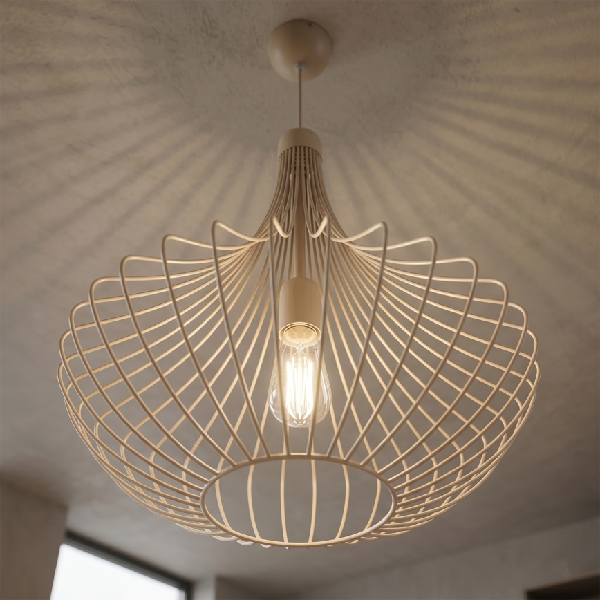 Lampa wisząca na przewodzie BALERINA 1xE27/15W/230V beżowa