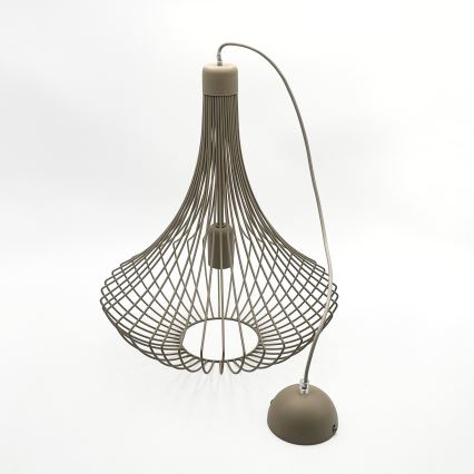 Lampa wisząca na przewodzie BALERINA 1xE27/15W/230V beżowa
