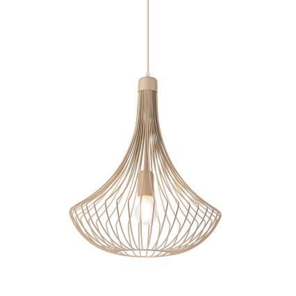 Lampa wisząca na przewodzie BALERINA 1xE27/15W/230V beżowa