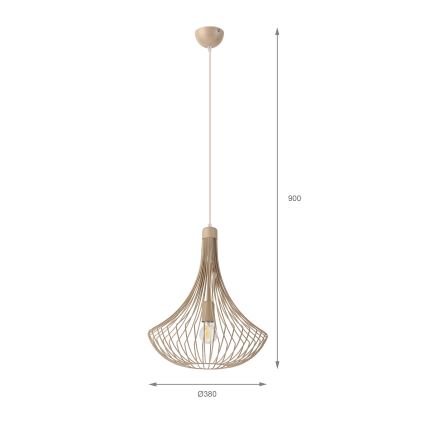 Lampa wisząca na przewodzie BALERINA 1xE27/15W/230V beżowa