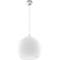 Lampa wisząca na przewodzie BALL 1xE27/15W/230V, śr. 30 cm, biała