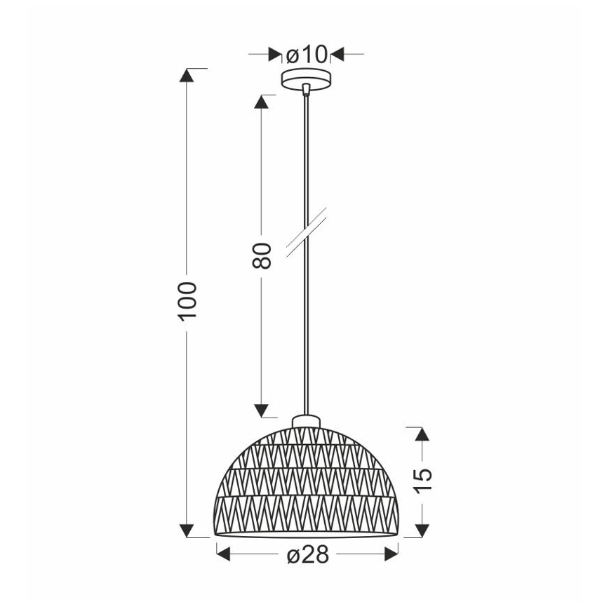 Lampa wisząca na przewodzie BALLI 1xE27/40W/230V beżowa