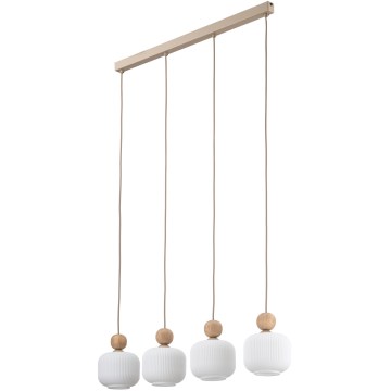 Lampa wisząca na przewodzie BALLO 4xE14/10W/230V beżowa