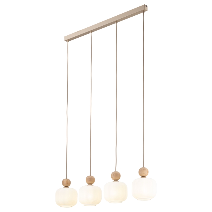 Lampa wisząca na przewodzie BALLO 4xE14/10W/230V beżowa