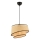 Lampa wisząca na przewodzie BARETTE 1xE27/60W/230V beżowa/czarna