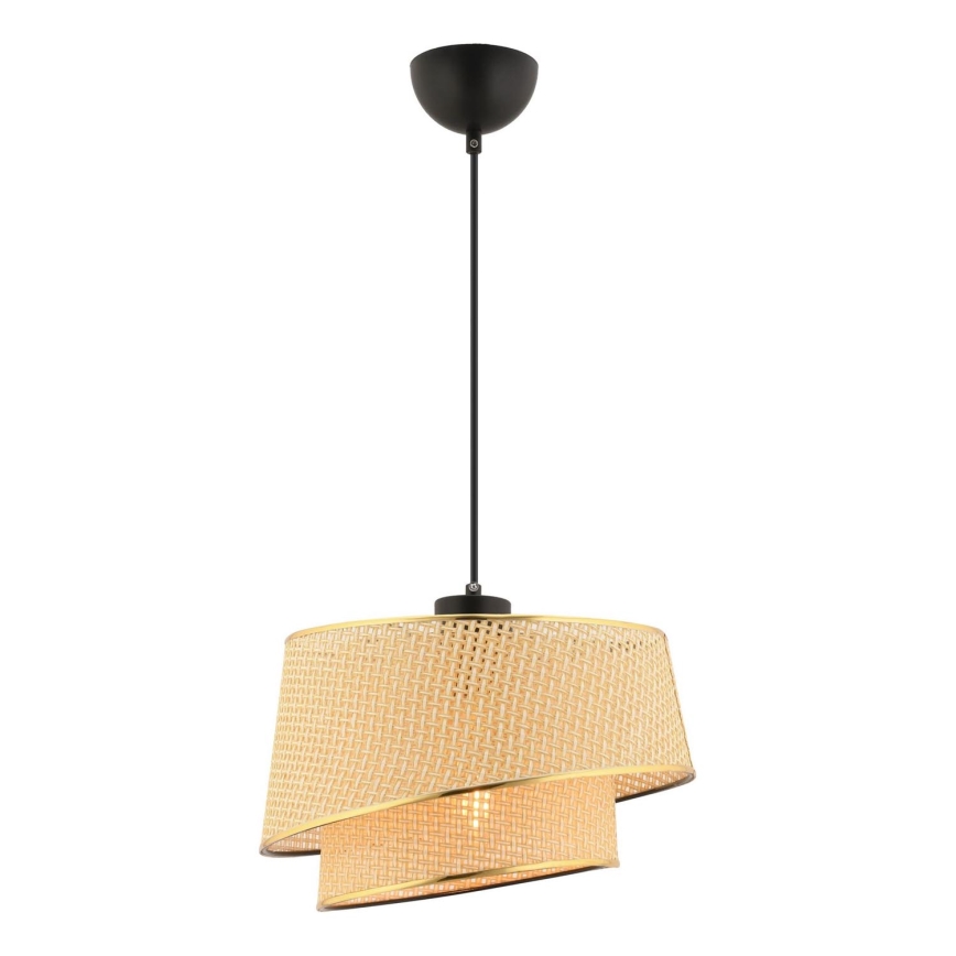 Lampa wisząca na przewodzie BARETTE 1xE27/60W/230V brązowo-złota
