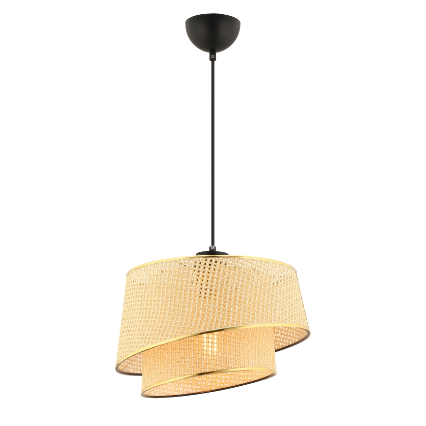 Lampa wisząca na przewodzie BARETTE 1xE27/60W/230V brązowo-złota