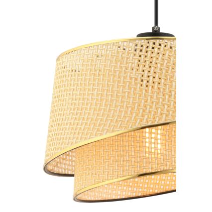 Lampa wisząca na przewodzie BARETTE 1xE27/60W/230V brązowo-złota