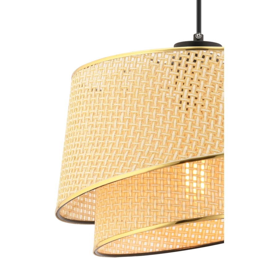 Lampa wisząca na przewodzie BARETTE 1xE27/60W/230V brązowo-złota